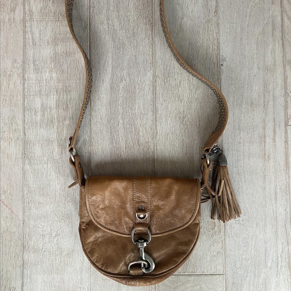 REBECCA MINKOFF 'Lust' Leather Studded Strap Mini Crossbody Bag